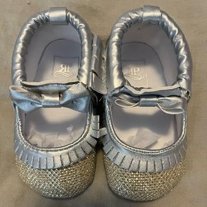 Cute Silver Baby Girl Shoes